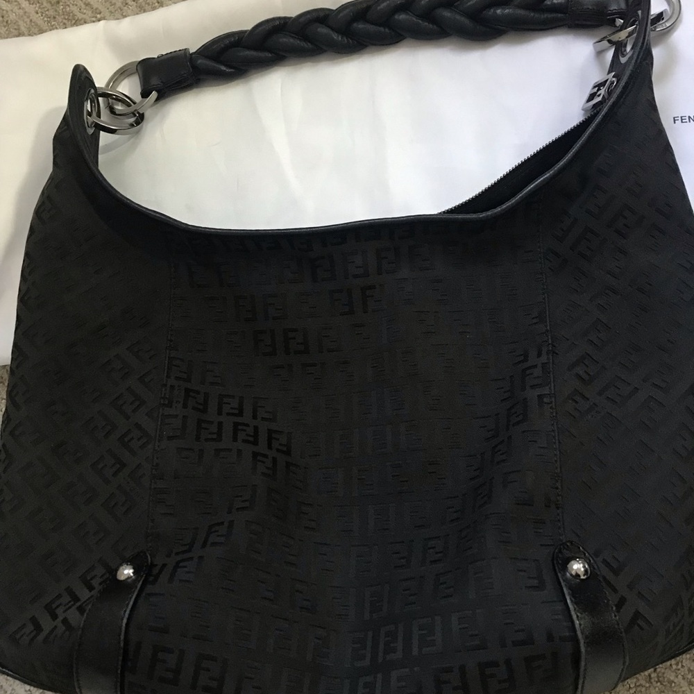 Fendi Borsa Hobo FFVR Zucca/ Nero bag